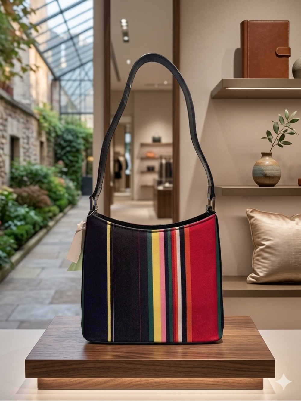 Striped Multicolor Shoulder Bag